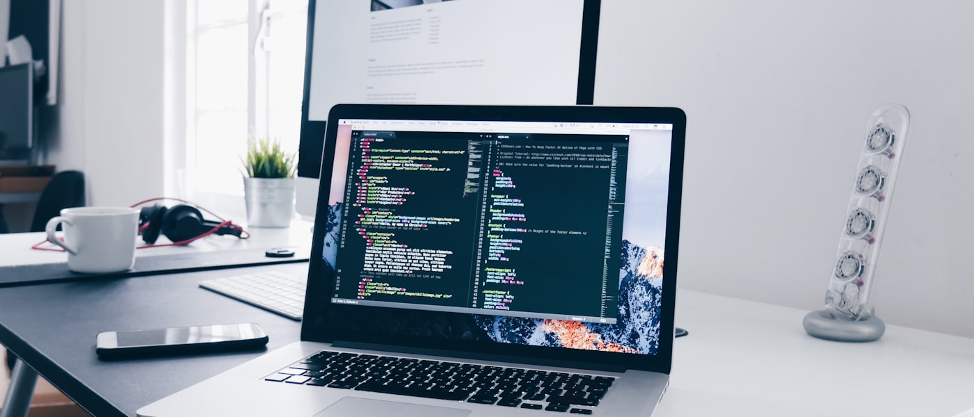 A developer writing code